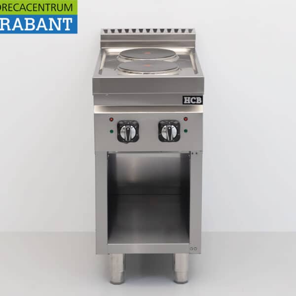Cuisinière électrique HCB en acier inoxydable à 2 feux, 5,2 kW, 400 V, 40 cm, pour la restauration
