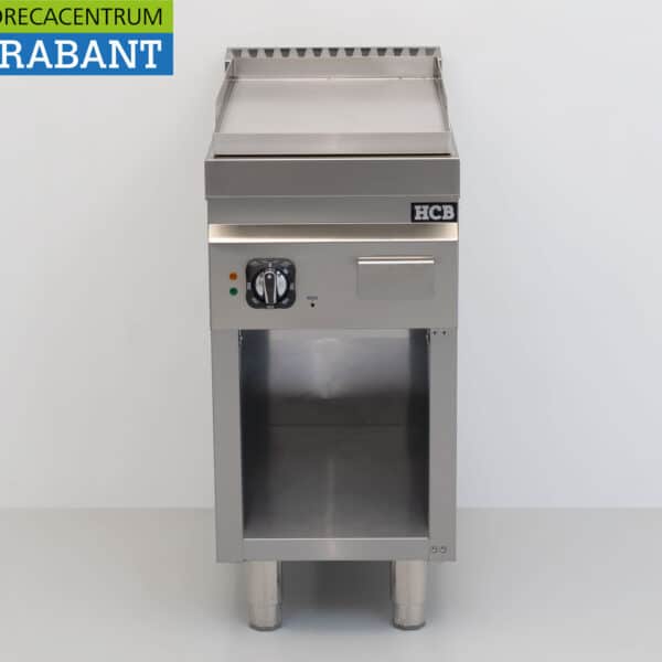 Plaque de cuisson HCB en acier inoxydable, surface lisse, 40 cm, 4,5 kW, 400 V, pour la restauration