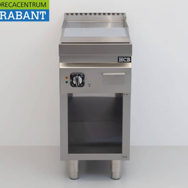 Plaque de cuisson HCB en acier inoxydable chromé, 40 cm, 4,5 kW, 400 V, restauration