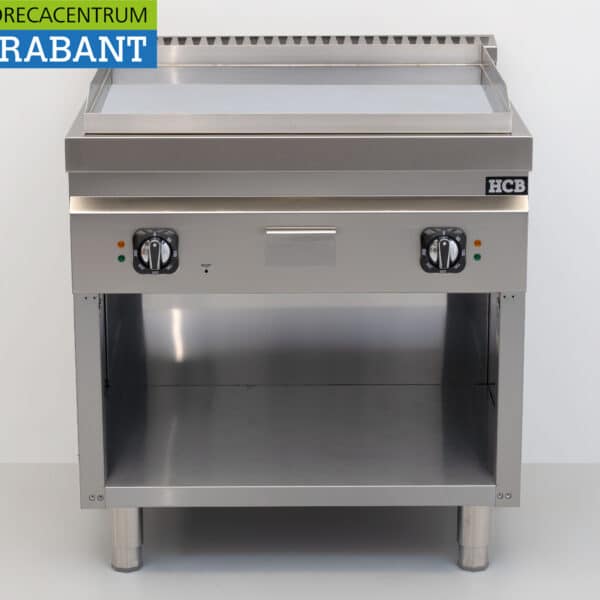 Plaque de cuisson HCB en acier inoxydable chromé, 80 cm, 9 kW, 400 V, pour la restauration